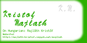 kristof majlath business card